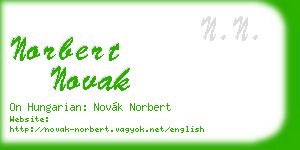 norbert novak business card