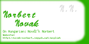 norbert novak business card